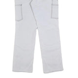 CARHARTT Fleece Lined Womens White Regular Straight Carpenter Trousers W29 L30