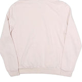 PUMA Womens Pink Hoodie L Cotton Blend Pullover Logo Sweatshirt