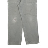 CARHARTT Mens Cotton Blend Grey Loose Straight Trousers W34 L30 Workwear Casual