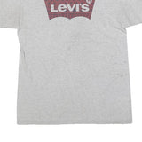 LEVI'S Mens Grey Graphic T-Shirt M Short Sleeve Crew Neck Cotton Blend Jersey