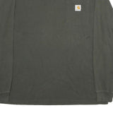 CARHARTT Mens Grey Pocket T-Shirt L Long Sleeve Crew Neck Cotton Classic