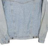 WRANGLER Mens Blue Denim Jacket L Cotton Blend Button Classic Vintage Western