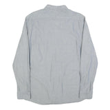 JOHN LEWIS Mens Blue Cotton Blend Shirt M Button Down Collar Long Sleeve Casual