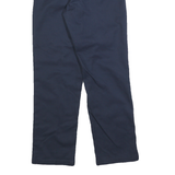 DICKIES Womens Cotton Blend Navy Regular Straight Trousers W26 L28 Workwear Zip