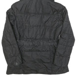 TOMMY HILFIGER Womens Black Classic Jacket M Polyester Blend Quilted Hooded Zip