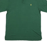 POLO RALPH LAUREN Mens Green Yellow Pony Short Sleeve Plain Polo Shirt L
