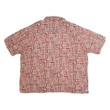 WOOLRICH Mens Rust & Cream Pattern Cotton Blend Shirt 2XL Casual Summer Button