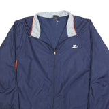 STARTER Mens Navy & Orange Zip Polyester Track Jacket M Sports Casual