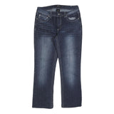 SOKU Womens Jeans Blue Regular Straight Denim Medium W30 L28 Embroidered Back