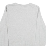NIKE Mens Grey Cotton Crew Neck Sweatshirt M Plain Pullover Logo