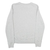 NIKE Mens Grey Cotton Crew Neck Sweatshirt M Plain Pullover Logo