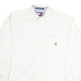 TOMMY HILFIGER Mens White Shirt S Button-Down Long Sleeve Classic Cotton