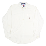 TOMMY HILFIGER Mens White Shirt S Button-Down Long Sleeve Classic Cotton