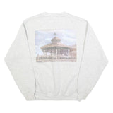 LEE Mens White Schooner Riverside Pullover Sweatshirt M Cotton Blend Casual