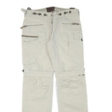 NAPAPIJRI Womens Beige Cargo Regular Fit Straight Trousers W30 L31 Zip Cotton