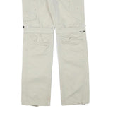 NAPAPIJRI Womens Beige Cargo Regular Fit Straight Trousers W30 L31 Zip Cotton