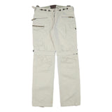 NAPAPIJRI Womens Beige Cargo Regular Fit Straight Trousers W30 L31 Zip Cotton
