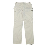 NAPAPIJRI Womens Beige Cargo Regular Fit Straight Trousers W30 L31 Zip Cotton