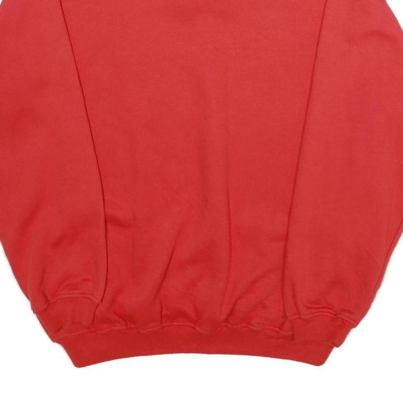 DOCKERS Mens Red Major Big League Polo Collar S Baseball Sweatshirt