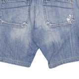 DIESEL Mens Shorts Blue Denim Casual XL W34 Relaxed Fit Cotton Blend