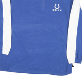 NFL Mens Blue & White Plain Pullover Crew Neck Basic Knit XL Colts Logo NFL