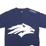 NCAA Mens Navy Blue Graphic T-Shirt L Short Sleeve Crew Neck Cotton Blend