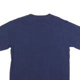 NCAA Mens Navy Blue Graphic T-Shirt L Short Sleeve Crew Neck Cotton Blend