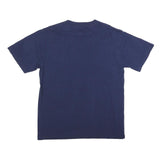 NCAA Mens Navy Blue Graphic T-Shirt L Short Sleeve Crew Neck Cotton Blend