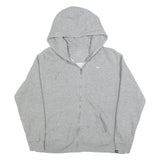 NIKE Womens Grey Pullover Hoodie XL Zip Up Casual Cotton Blend Sweatshirt