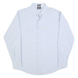 LEE Mens Light Blue Shirt XL Cotton Western Style Long Sleeve Button Fastening
