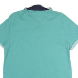 HILFIGER DENIM Womens Green Short Sleeve Plain 2XL Cotton Polo Shirt