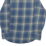 WRANGLER Mens Blue & Cream Check Shirt M Casual Cotton Long Sleeve Western