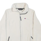 BERGHAUS Womens White Fleece Jacket UK 8 Polyester Blend Zip Outdoor Warm