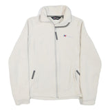 BERGHAUS Womens White Fleece Jacket UK 8 Polyester Blend Zip Outdoor Warm