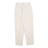 MADPANTS Womens Polyester Blend Beige Regular Fit Straight Trousers W26 L28