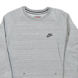 NIKE Mens Grey Sweatshirt Crew Neck S Lightweight Casual Sports Pullover
