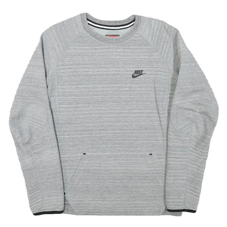 NIKE Mens Grey Sweatshirt Crew Neck S Lightweight Casual Sports Pullover