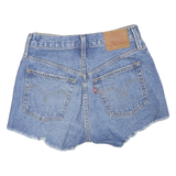LEVI'S Womens Denim Blue Distressed Cut-Off Shorts S W26