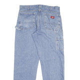 DICKIES Mens Jeans Blue Regular Straight Denim Medium W34 L33 Workwear Zip