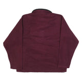 KELLY SPORT Womens Maroon & Black Plain Pullover Jumper 1/4 Zip M Polyester