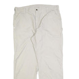 CARHARTT Mens Regular Beige Cotton Blend Work Trousers W40 L32 Zip Closure