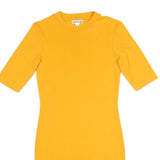 WHISTLES Womens Yellow Day Cotton Blend Bodycon Dress UK 10 Knee Length Crew
