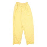 Womens Yellow Joggers UK 10 W22 L30 Relaxed Tapered Fit Drawstring Closure