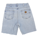 CARHARTT Womens Denim Blue Casual Shorts L W32 Raw Hem Classic Fit