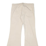 JUICY COUTURE Womens Cotton Blend Beige Regular Fit Wide-Leg Trousers W32 L33