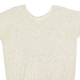 ROSA Womens Cream Patterned Jumper Scoop Neck Basic Knit M Embellished Bird