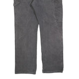 DICKIES Mens Cotton Blend Black Relaxed Straight Trousers W36 L29 Workwear