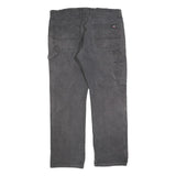 DICKIES Mens Cotton Blend Black Relaxed Straight Trousers W36 L29 Workwear