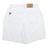 FADED GLORY Womens White Cotton Denim Shorts M W30 Classic Fit Casual Summer