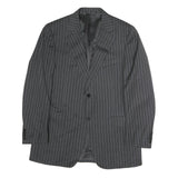 CANALI Mens Grey Pinstripe Classic Jacket M Cotton Button Formal Workwear
